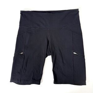 🖤 Athleta Black Bike Shorts – Size Small – Zipper Pockets – Retail: $75